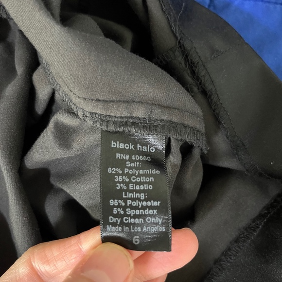 Black Halo Black Halter Dress - Size 6 - Picture 6 of 6